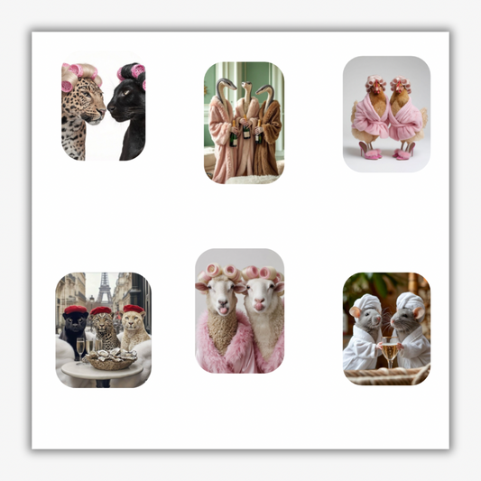 🛁 Fancy Animals Sticker Pack